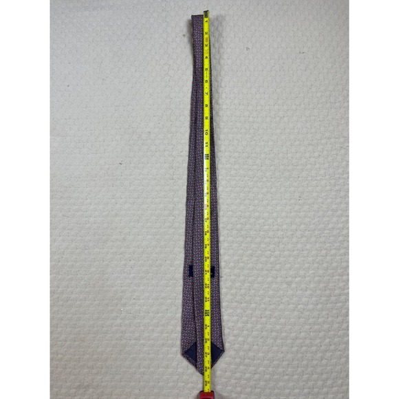 Briar Silk Tie Foulard Hand Made in England 1970s | Salmon‎ | 3.25"W 57"L - Picture 5 of 5